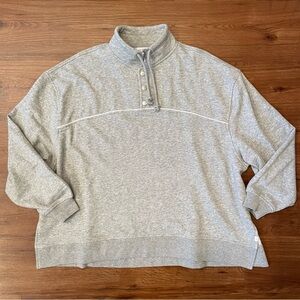 UO Out From Under NWT Women's Small Grey Belmar Henley Popover Sweatshirt